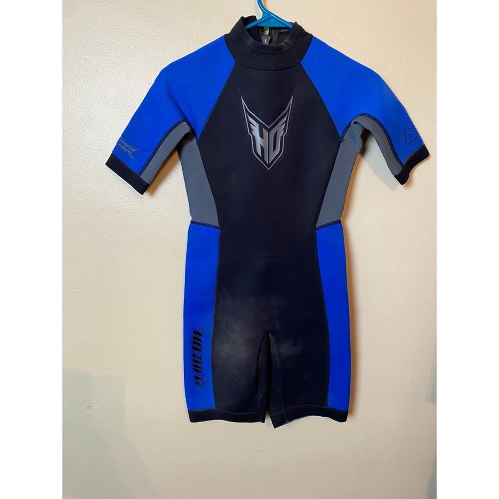 HO SPORTS - UNISEX JUNIOR SIZE 14 BLACK & BLUE NEOPRENE SHORTIE WET SUIT